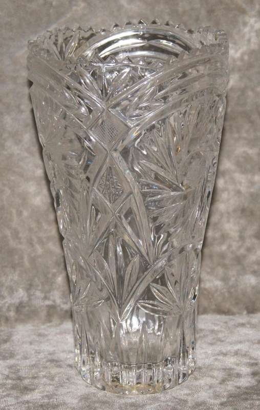 Vintage Hand Cut Crystal Vase