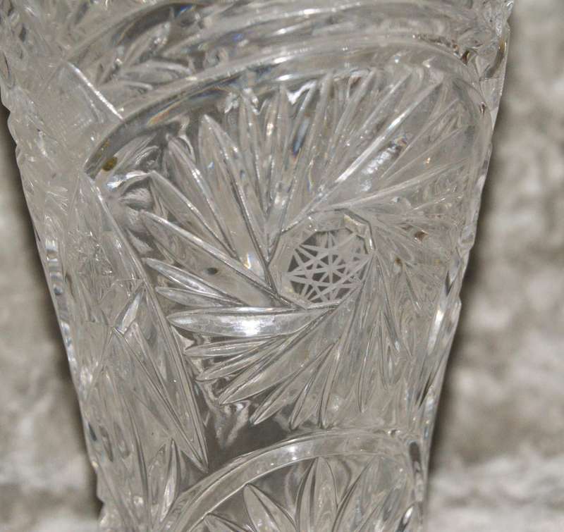 Vintage Hand Cut Crystal Vase