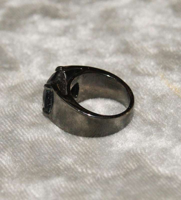 Vintage Metal and Purple Stone Costume Jewellery Ring