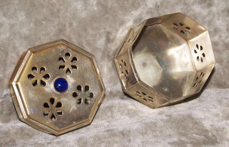 Vintage Pierced Silver Plated Potpourri Holder