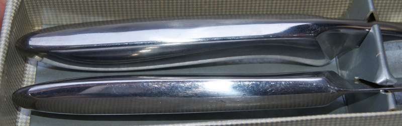 2 Piece Stainless Steel Hollow Ground Carving Set with Hollow Handles (unused)