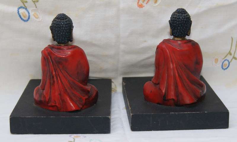 Pair of Asian Buddha Votive Holders