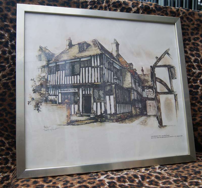 Ted Hoefsloot (1930 - 2013) "The Mermaid Inn" - Rye East Sussex Signed Print