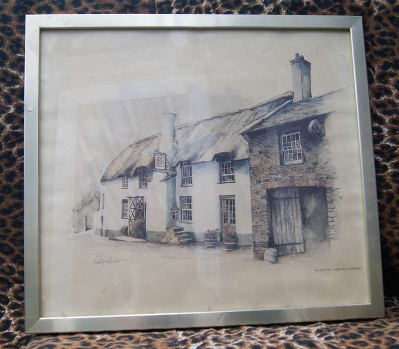 Ted Hoefsloot (1930 - 2013) "The Ship Inn" Porlock Somerset Signed Print