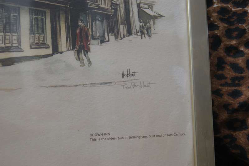 Ted Hoefsloot (1930 - 2013) "Crown Inn" - Birmingham Signed Print
