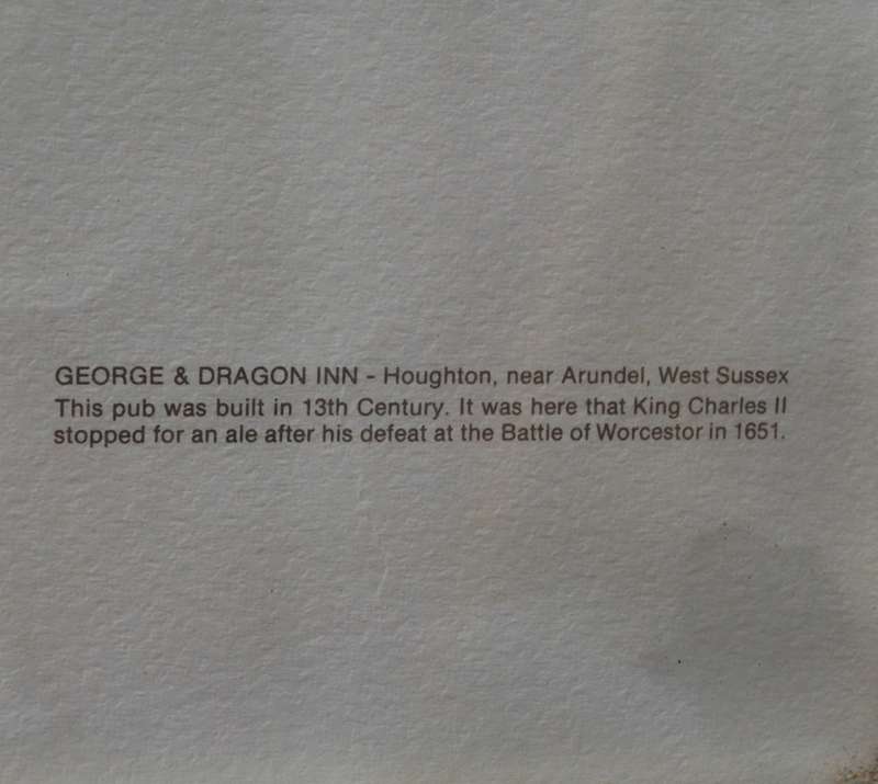 Ted Hoefsloot (1930 - 2013) "George and Dragon Inn" - West Sussex Signed Print