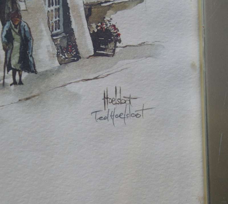 Ted Hoefsloot (1930 - 2013) "George and Dragon Inn" - West Sussex Signed Print