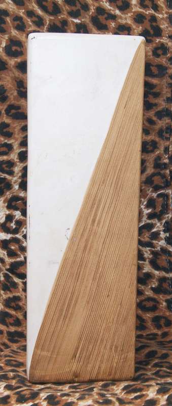 Brown and White Square Vase