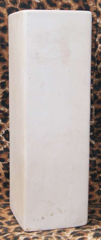 Brown and White Square Vase