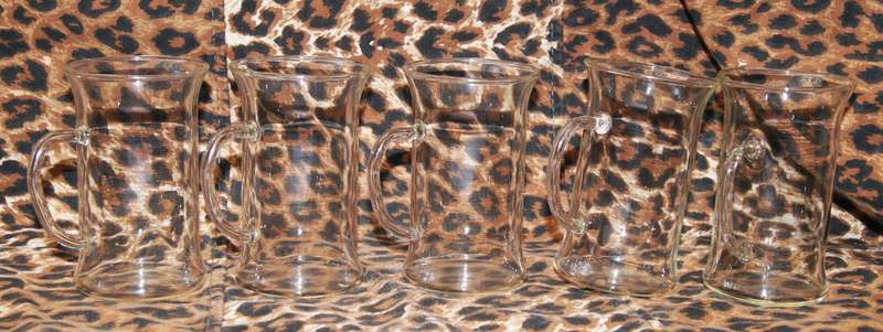 Mocha/ Hot Chocolate Glass Mugs (5 available, bid per glass)