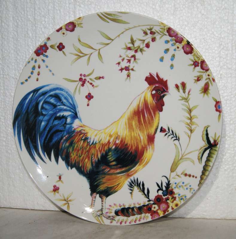 Porcelain Rooster Display Plate @@ CCRRAAZZYY R1 START