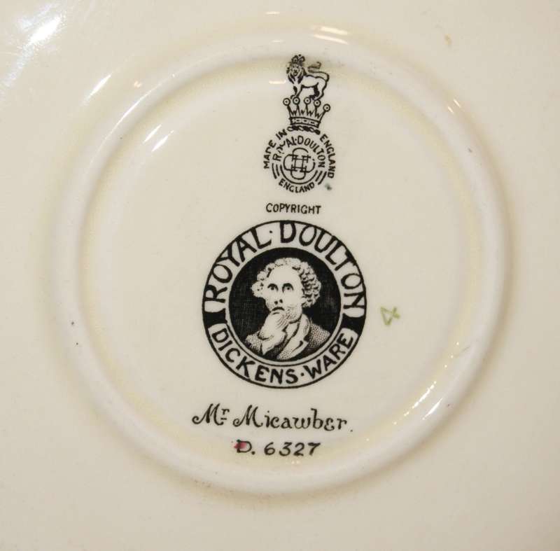 Royal Doulton Dickins Ware "Mr Micawber" D.6327 Saucer @@ CCRRAAZZYY R1 START
