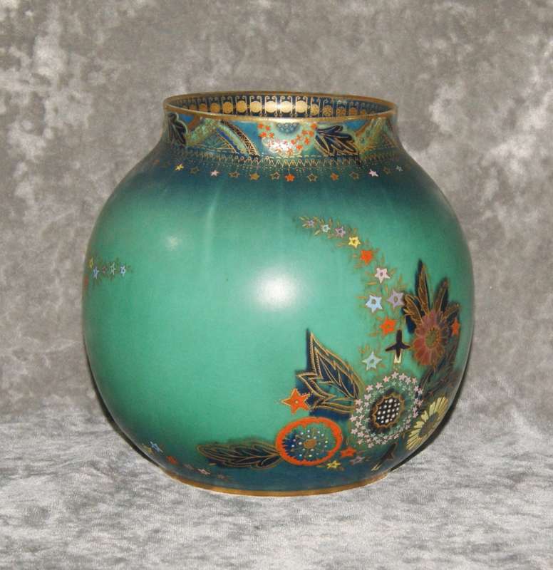 Rare Magnificent Carlton Ware 3894 "Persian Garden" Bulbous Vase Shape no 442