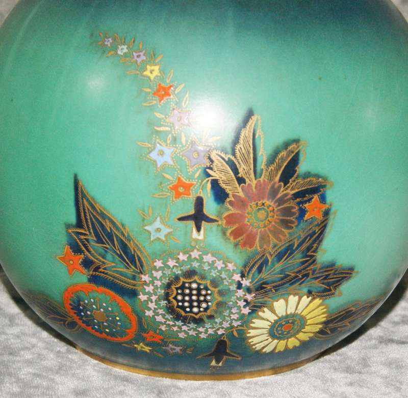 Rare Magnificent Carlton Ware 3894 "Persian Garden" Bulbous Vase Shape no 442