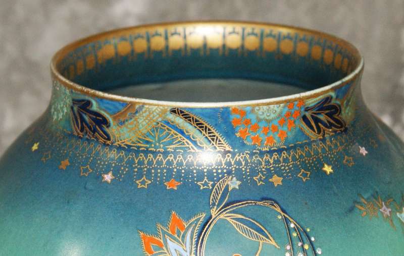 Rare Magnificent Carlton Ware 3894 "Persian Garden" Bulbous Vase Shape no 442