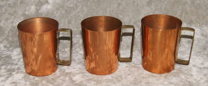 Set of 3 Copper and Brass Mugs @@ CCRRAAZZYY R1 START