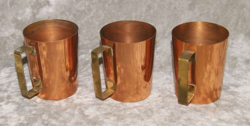 Set of 3 Copper and Brass Mugs @@ CCRRAAZZYY R1 START
