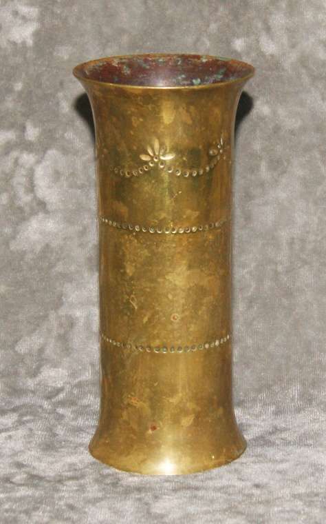 Vintage trench art vase