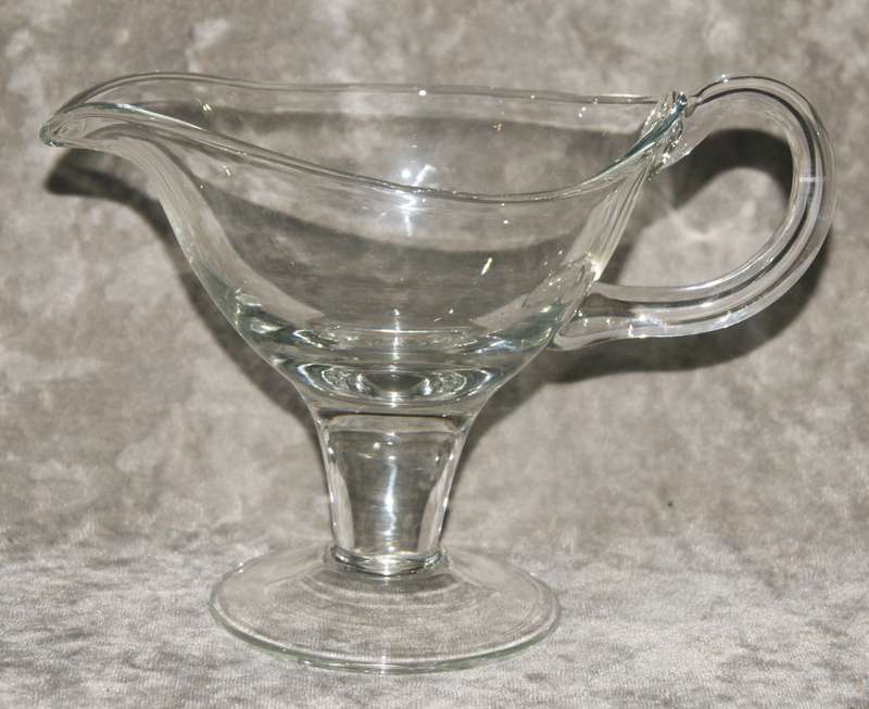 Vintage glass sauce boat