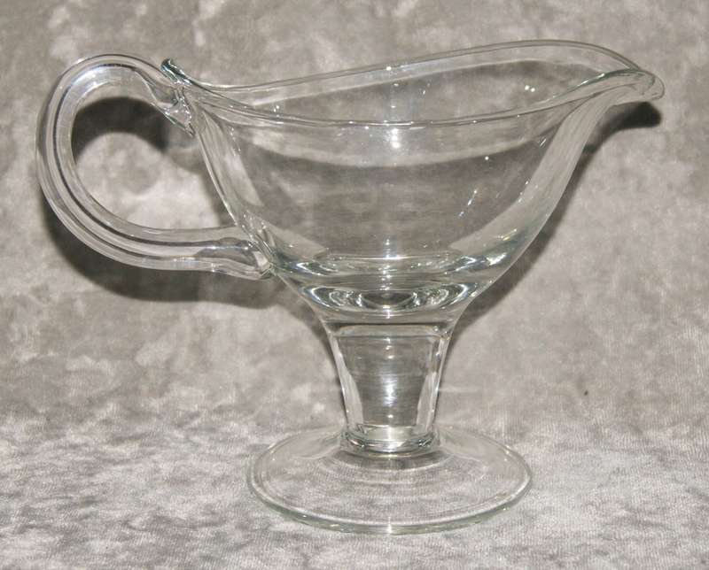 Vintage glass sauce boat