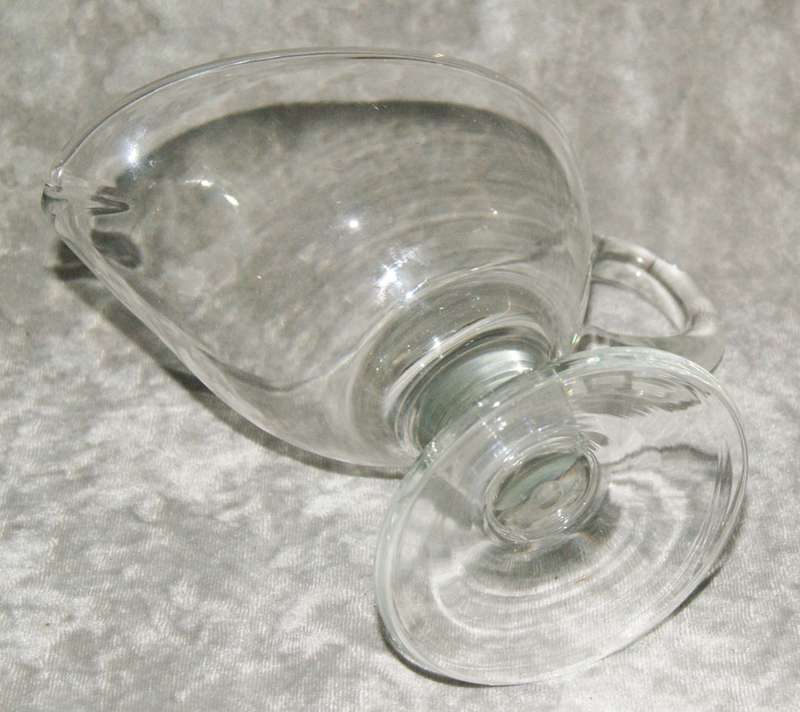 Vintage glass sauce boat
