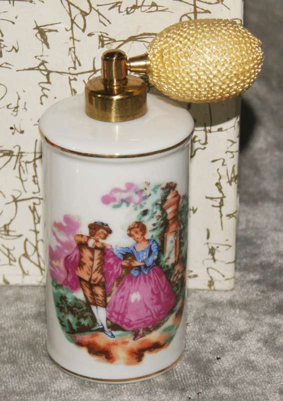 Vintage porcelain dressing table set in original box