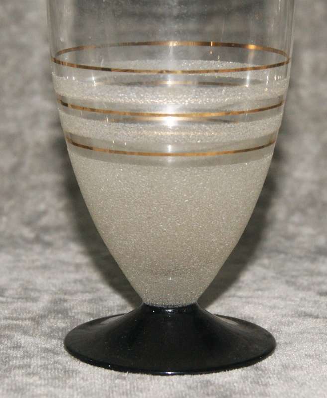 Stunning set of 6 Art Deco Venetian glasses