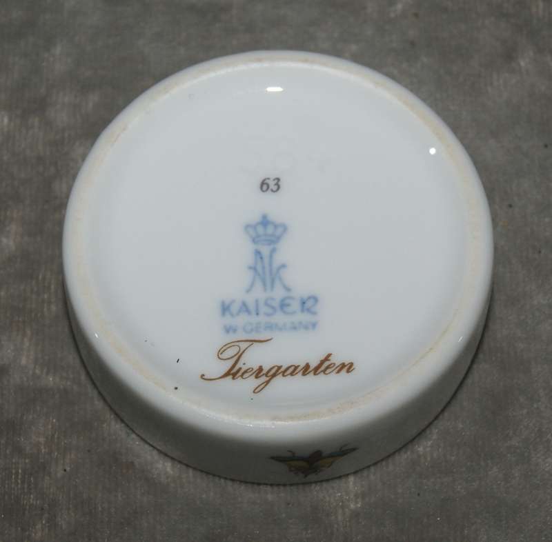 Kaiser West Germany "Tiergarten" porcelain trinket box