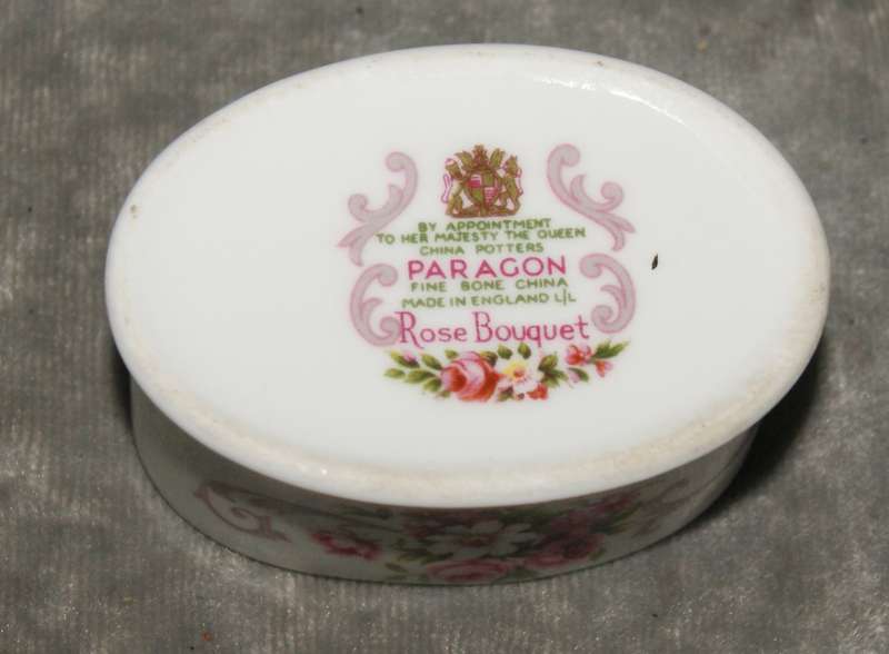 Vintage Paragon "Rose Bouquet" porcelain trinket box