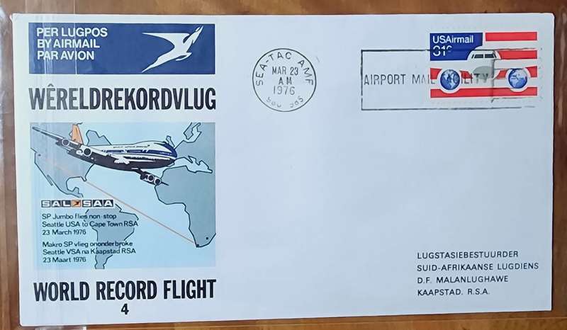 SAA FDC NO#4 WORLD RECORD FLIGHT 1976