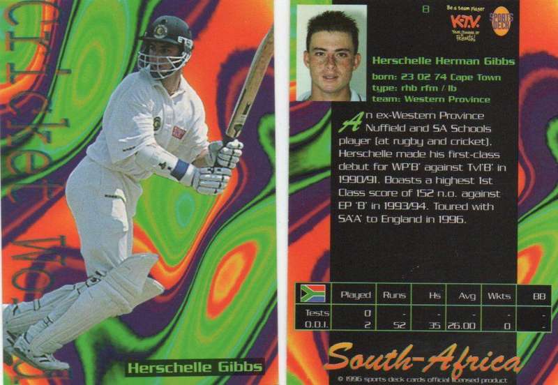 Herschelle Gibbs 1996 Sports Deck #08
