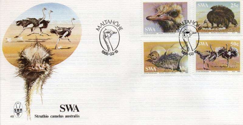 SWA FDC #48 STRUTHIO CAMELUS AUSTRALIS
