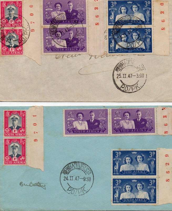 FDC South Africa 1947 x 3