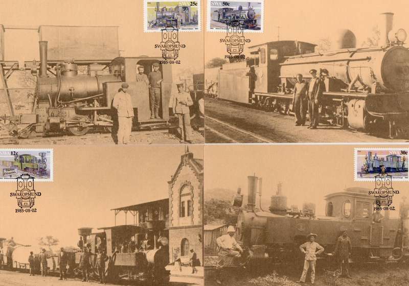 SWA Maxi Cards Narrow-gauge Locomotives 1985 Set of 4