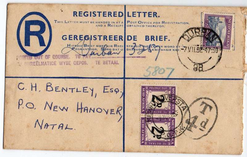 Registered Letter 8 July 1952