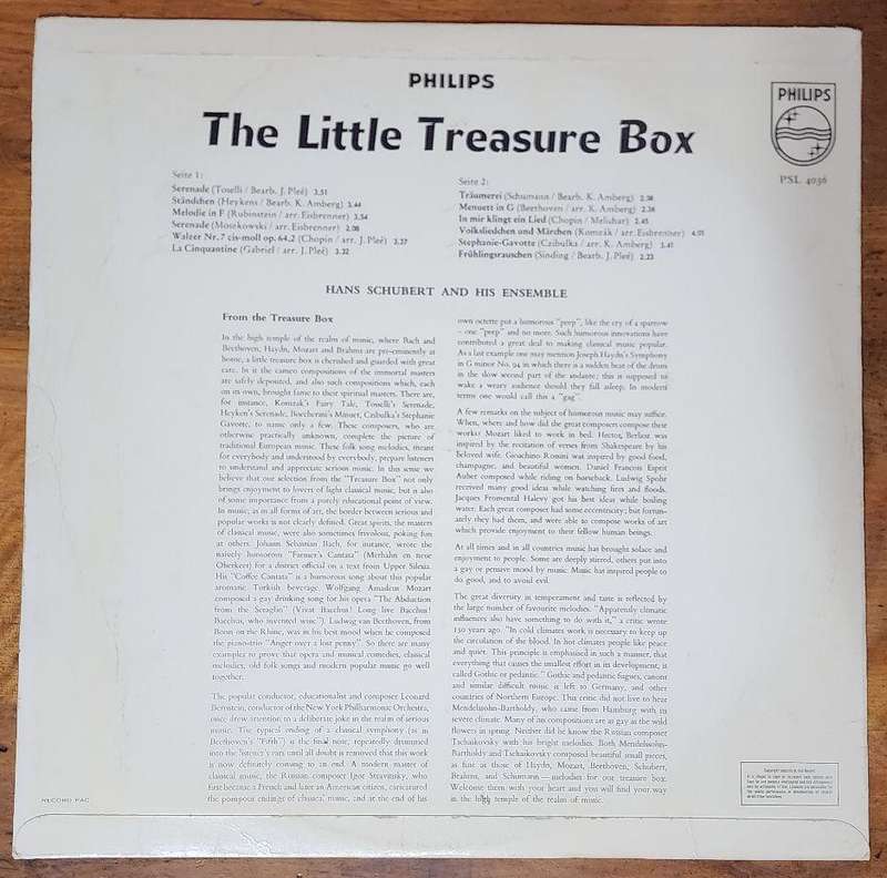 The Little Treasure Box LP Vinyl Good Condition