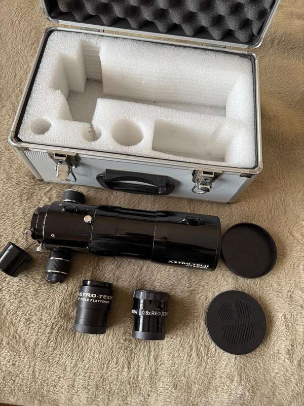 Astro-Tech AT72ED + Astro-Tech 2" Field Flattener + Stella-Mira 0.8x Reducer