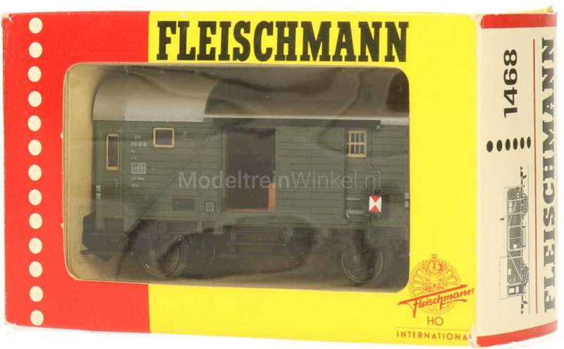 H0 gge.1/87 83 mm DB Guard Van dk.green, mint in orig.box Fleischmann 1468