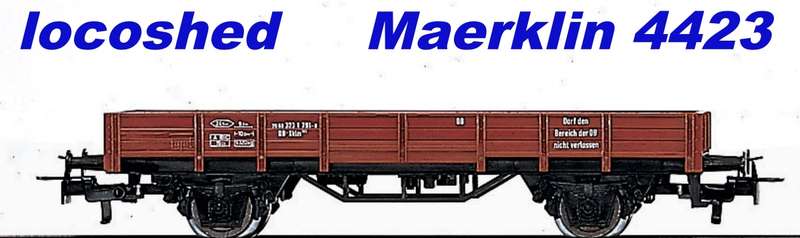 H0 gge 1/87 100 mm 2-axle DB low-sided open goods wagon, mint in orig.box Maerklin 4423
