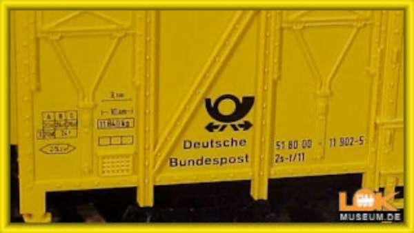 H0 gauge 1/87 100 mm DB D.Post/Mail Wagon, yellow, mint in orig.box Maerklin/Primex 4558