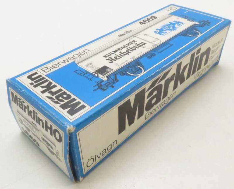 H0 gauge 1/87  100mm 2-axle 100 mm DB Closed Goods/Beer wagon, mint in orig.box Maerklin 4669