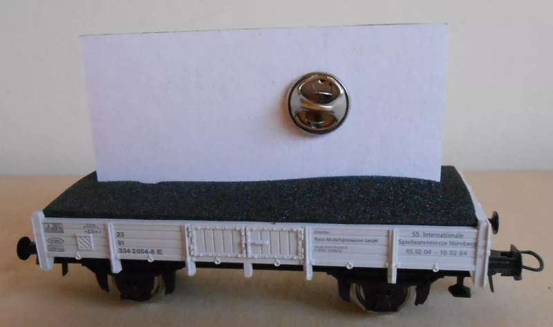 H0 gauge 1/87 83mm DB low-sided flat goods wagon, white, mint in orig.box Roco 47960
