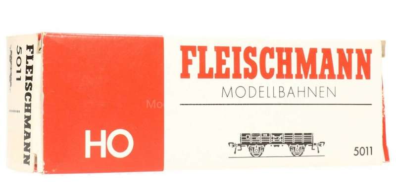 H0 gge 1/87 86 mm 2-axle DB low-sided open goods wagon, mint in orig.box Fleischmann 5011