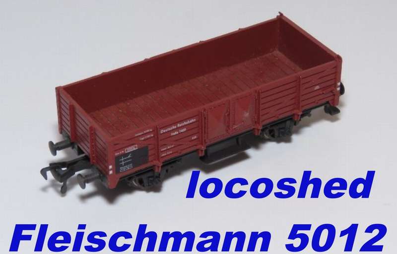 H0 gauge 1/87 86 mm 2-axle DB high-sided open goods wagon, mint in orig.box Fleischmann 5012