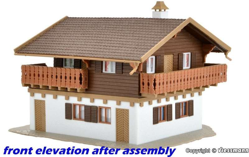 H0 gauge Alpine Chalet `Enzian` 120x105x80mm building kit #H0.1-87.HO Vollmer.9253