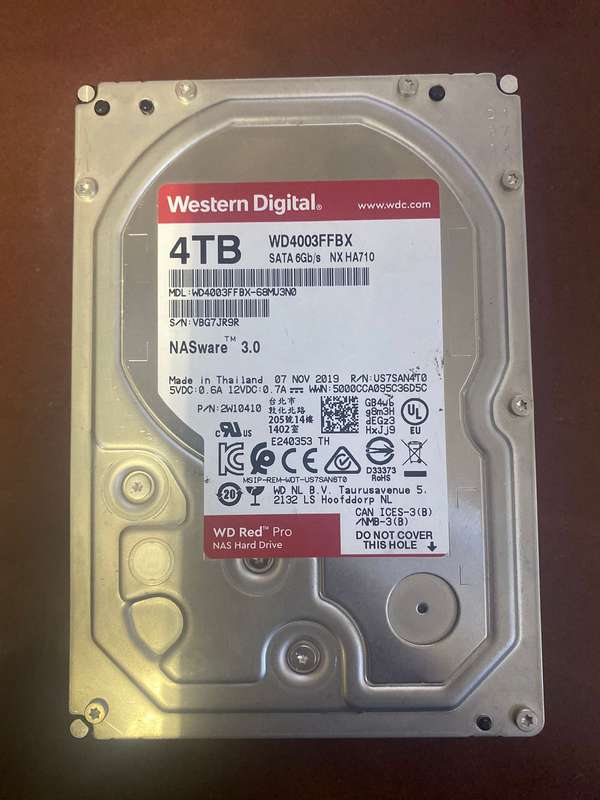 WD Red Pro 4TB 3.5-inch NAS Hard Drive (WD4003FFBX)