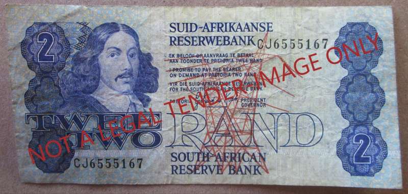 Two Rand South Africa Serial Nr CJ6555167