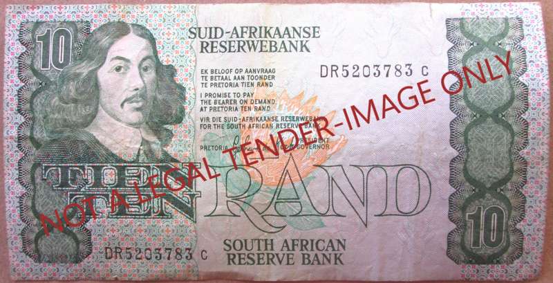 Ten Rand South Africa Serial Nr DR5203783C
