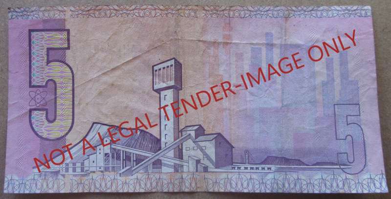 Five Rand South Africa Serial Nr AM9469220