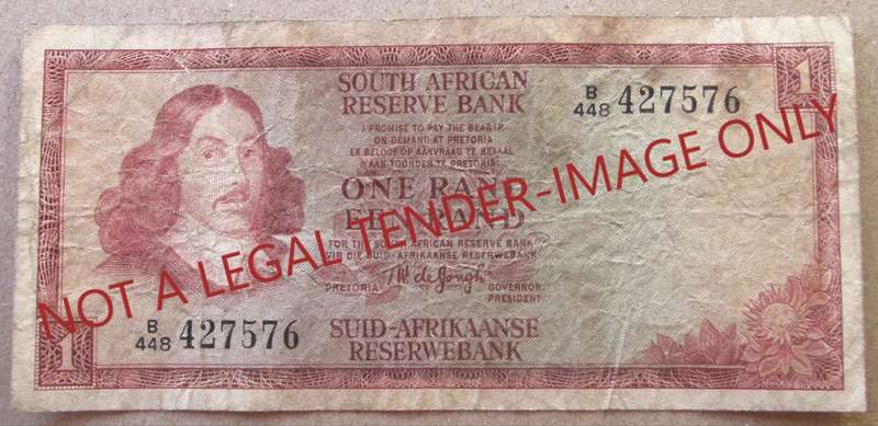 One Rand South Africa Serial Nr B448 427576
